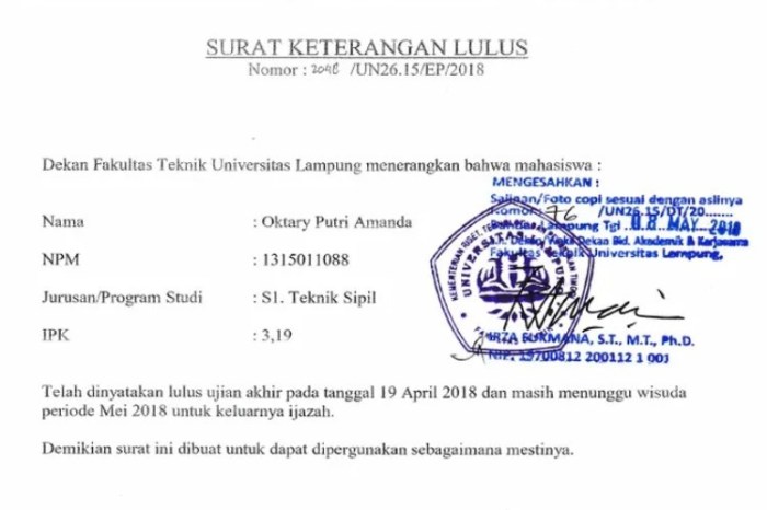 contoh surat yang sudah dilegalisir