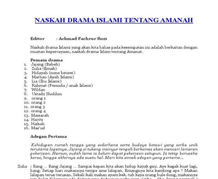 naskah drama anak sekolah terbaru