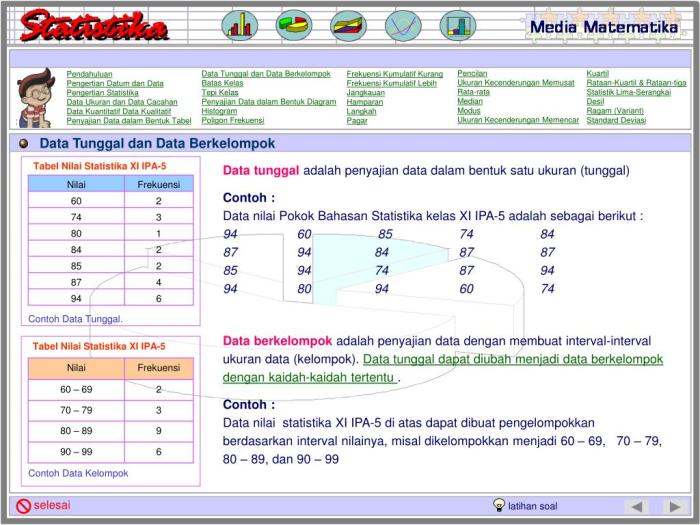 statistika rumus soal tunggal modus matematika median statistik wardayacollege peluang penyelesaiannya pelajaran wardaya