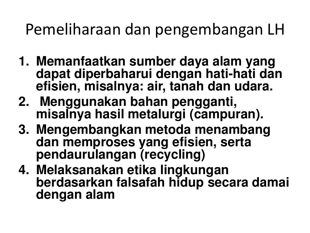 lingkungan dukung daya dilakukan implementasi tiga