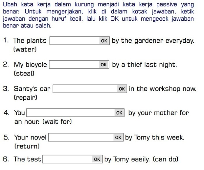 soal passive voice pilihan ganda terbaru