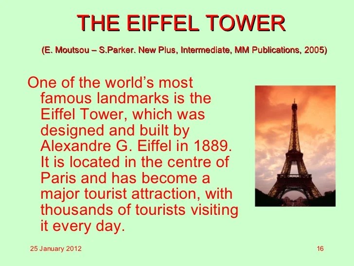 descriptive text about eiffel tower terbaru