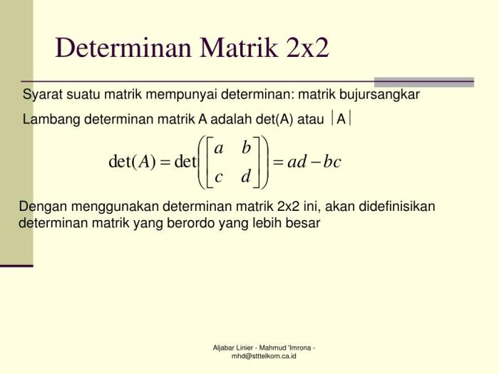 determinan matriks a adalah terbaru