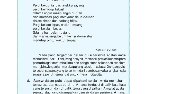 surat dari ibu karya asrul sani