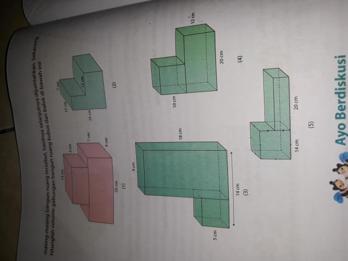 Hitunglah volume bangun ruang di bawah ini