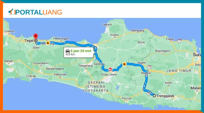 tegal pekalongan berapa jam terbaru