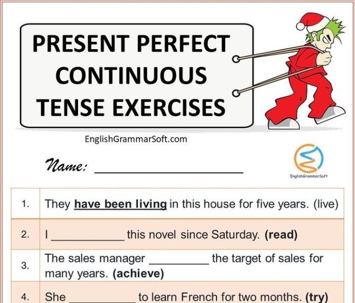 soal essay present continuous tense