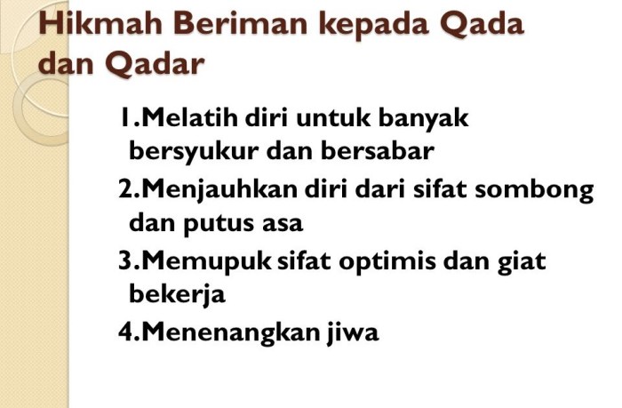 soal qadar qada pai