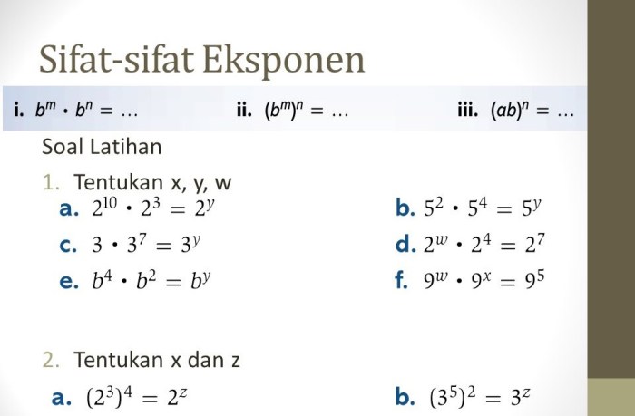 eksponen persamaan contoh kelas matematika