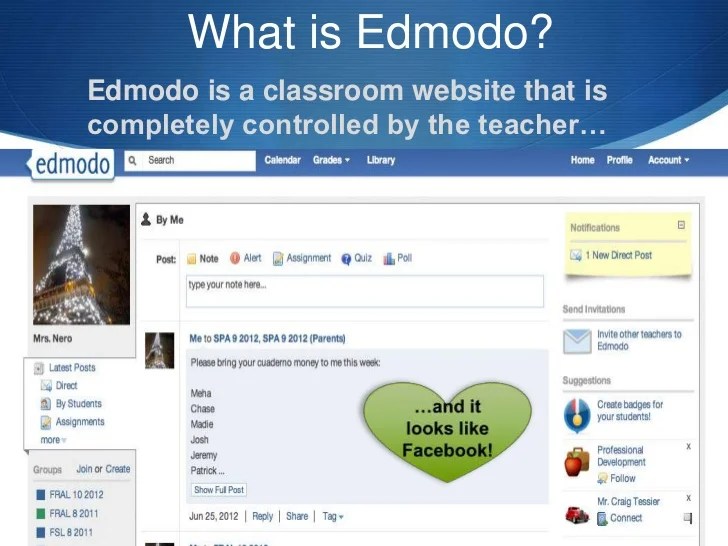 Edmodo merupakan contoh implementasi website