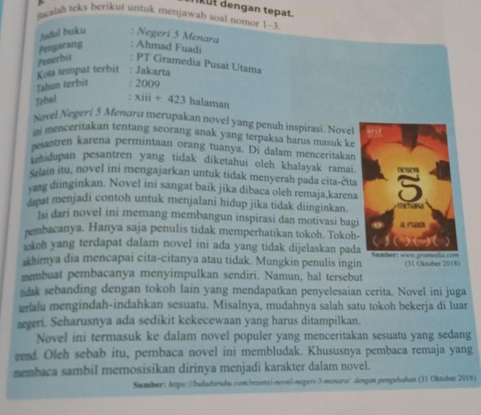 ringkasan novel negeri 5 menara per bab terbaru