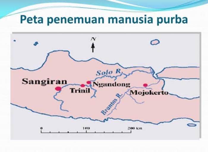 Peta persebaran manusia purba di pulau jawa