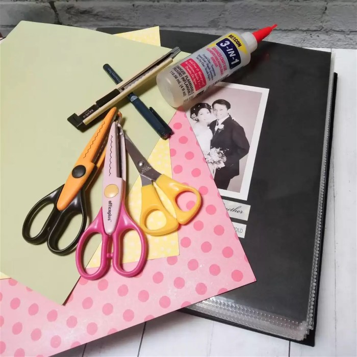 alat dan bahan membuat scrapbook