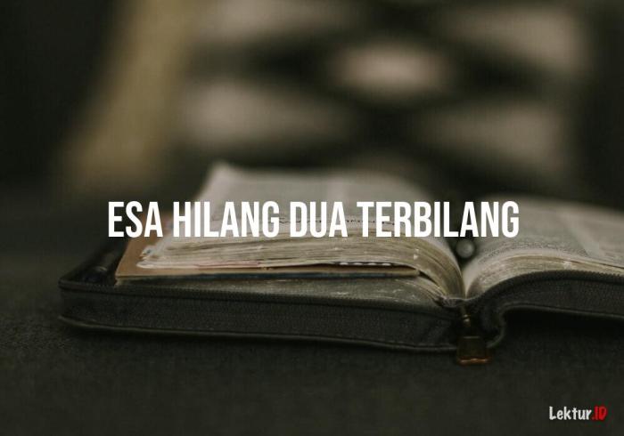 arti esa hilang dua terbilang terbaru