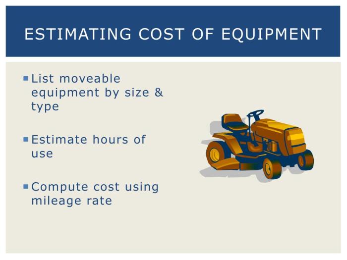 equipment at cost adalah