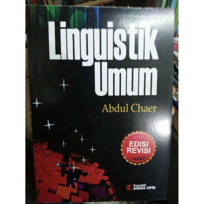 buku linguistik umum abdul chaer