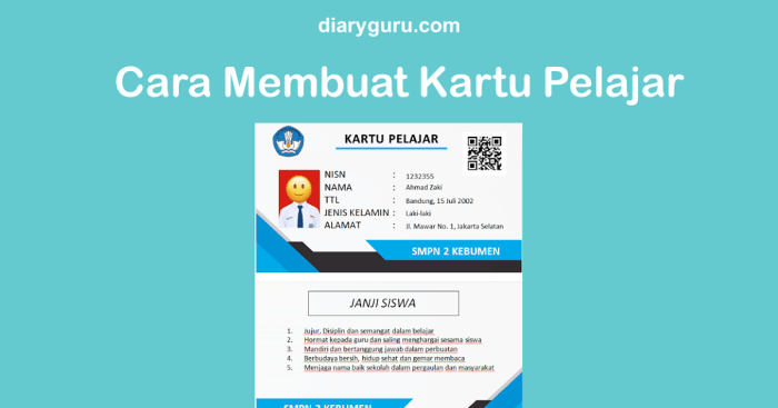 kartu pelajar siswa cetak identitas instansi smp mts bagaimana pentingnya smk itu apa kartuidcard penting perguruan playgroup komponen ketahui selain