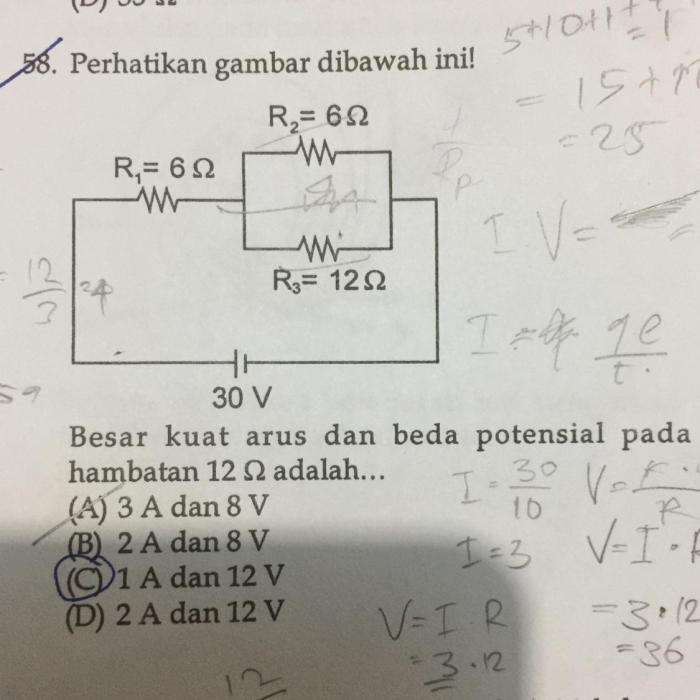 contoh soal kuat arus listrik kelas 9 terbaru