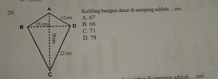 keliling bangun datar di samping adalah