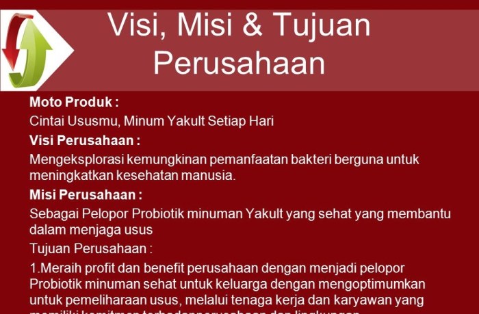 makanan visi contoh misi perusahaan usaha