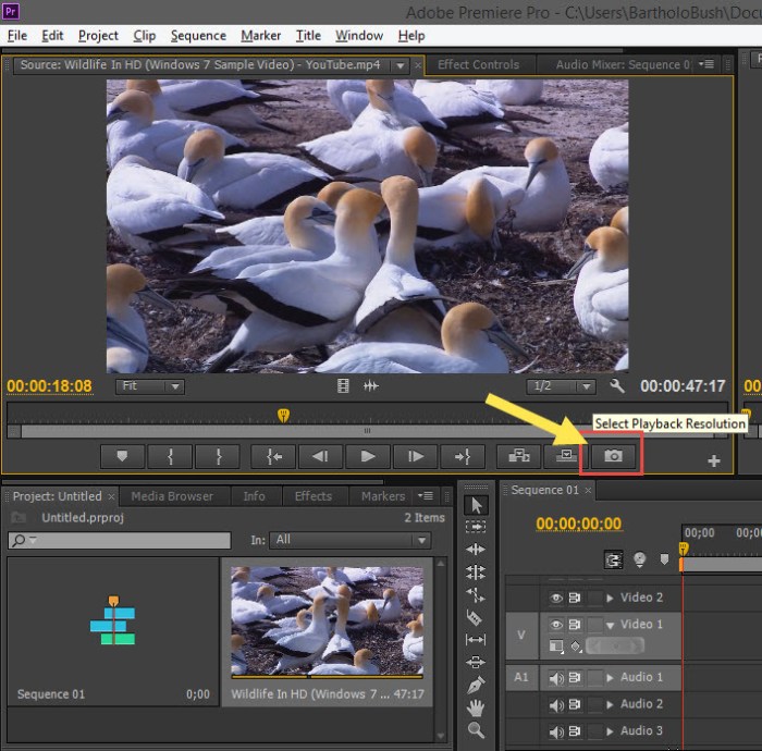 cara cutting video di adobe premiere