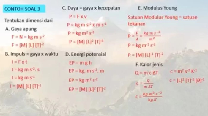 soal dimensi fisika kelas 10