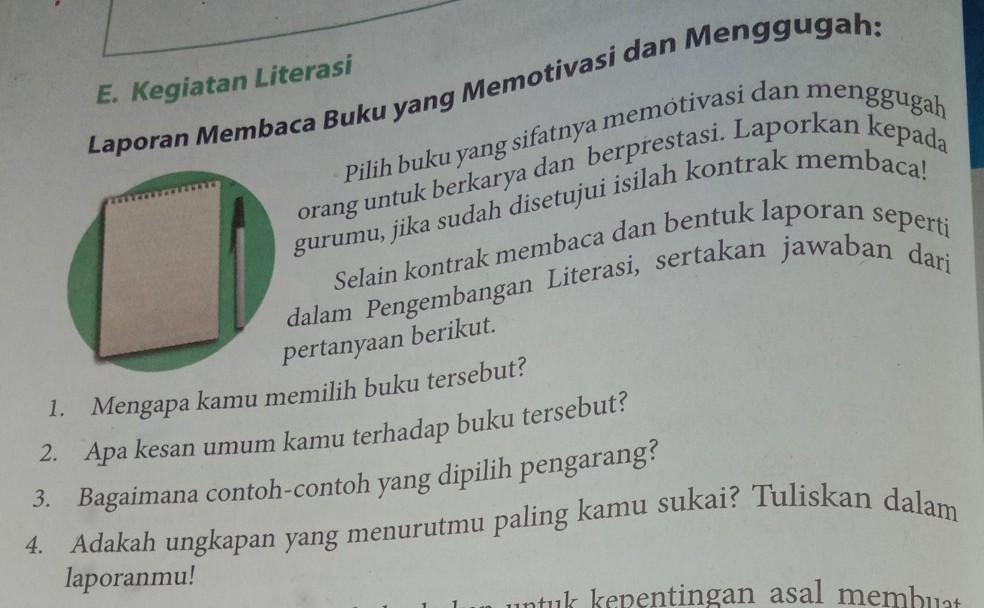 laporan buku membaca contoh