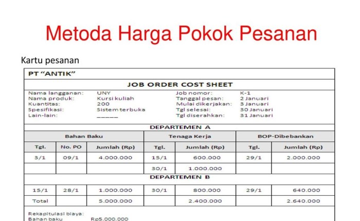 contoh soal harga pokok pesanan