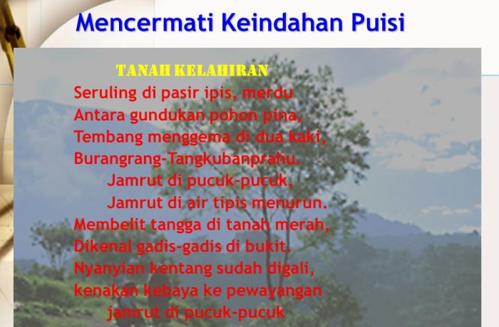 buatlah puisi tentang keindahan alam