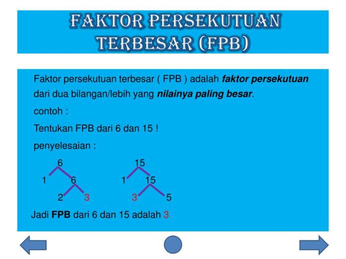 faktor persekutuan dari 8 dan 12 adalah