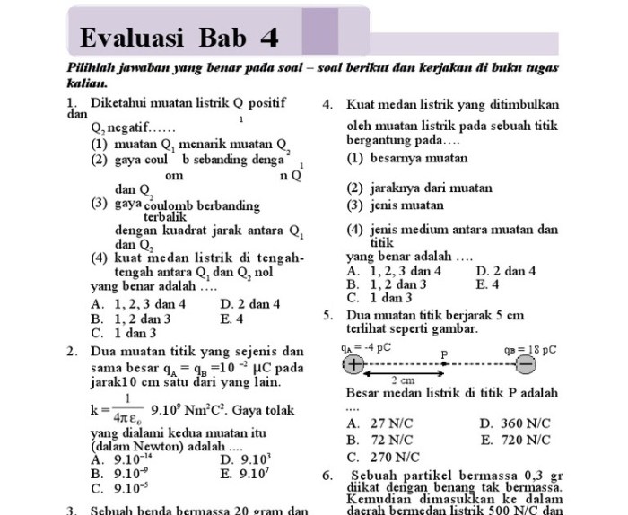 soal fisika listrik statis terbaru