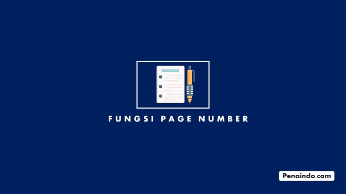 fungsi dari page number adalah