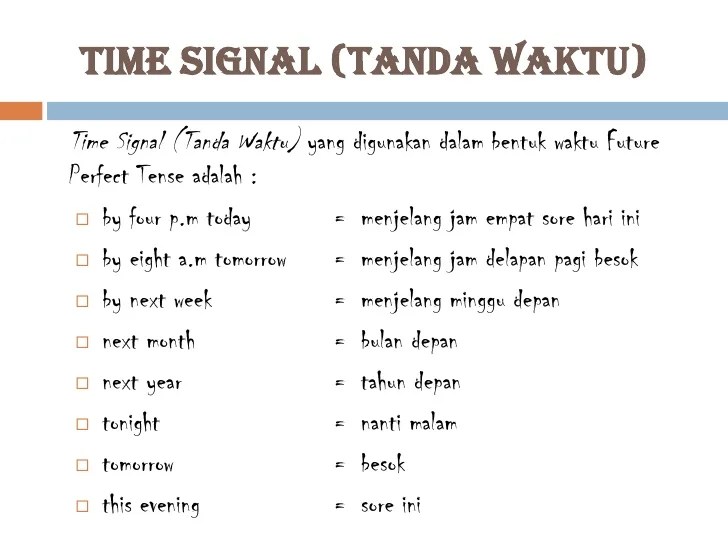 future tenses signal ppt time powerpoint presentation