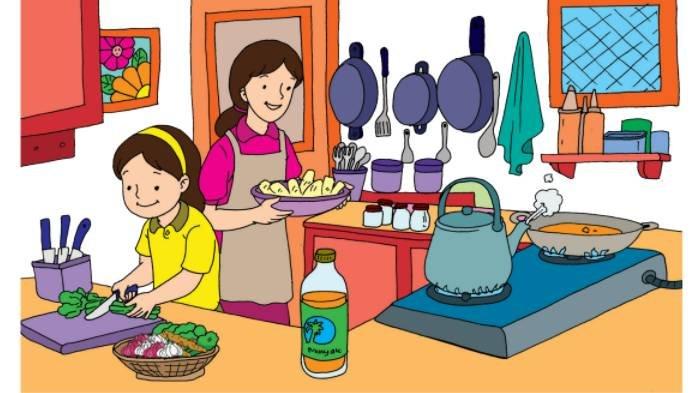 gambar membantu ibu memasak terbaru