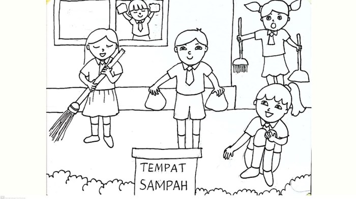 lingkungan gambar contoh kebersihan teks sketsa lukisan eksposisi menggambar galeri alam tren karya olimpiade banten jsit tidak