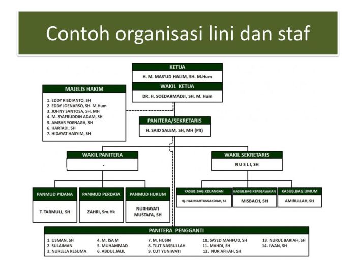 struktur organisasi lini dan staf terbaru