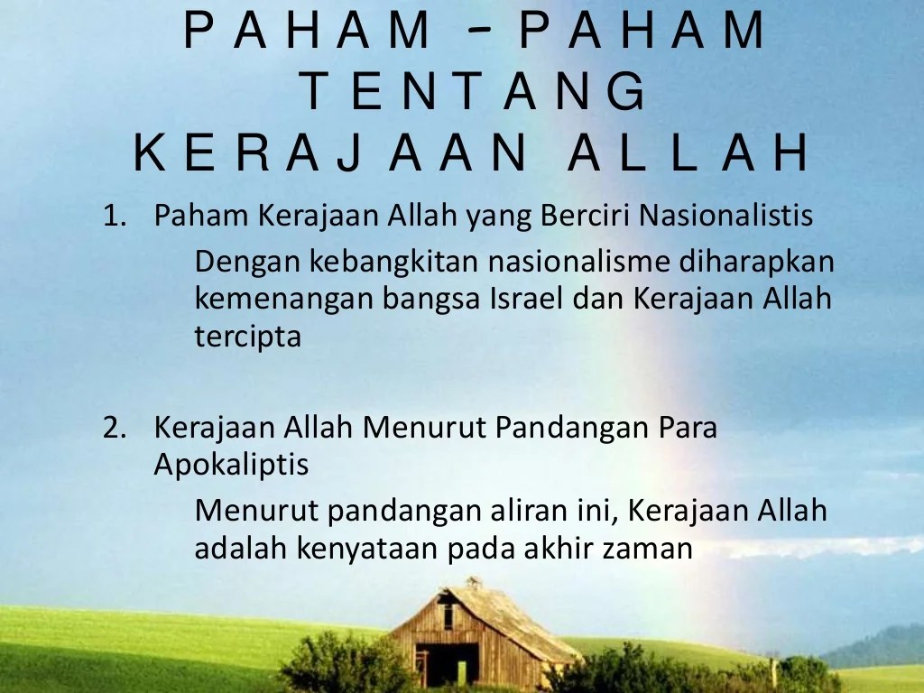 nilai nilai kerajaan allah terbaru