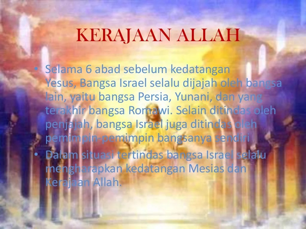 kerajaan allah yesus gambaran zaman