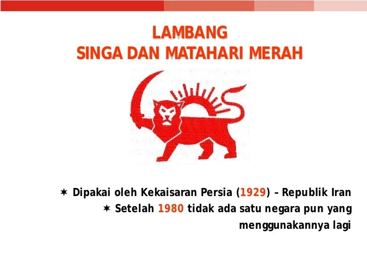 lambang singa dan matahari merah