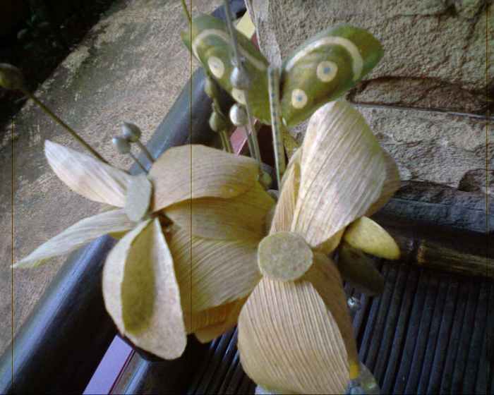 kulit jagung organik limbah kerajinan dari tangan terbuat omah