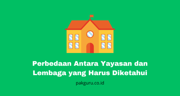 perbedaan yayasan dan lembaga