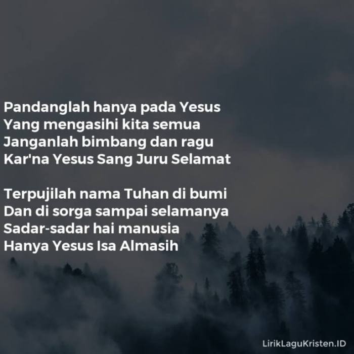 lirik lagu rohani ku mau cinta yesus