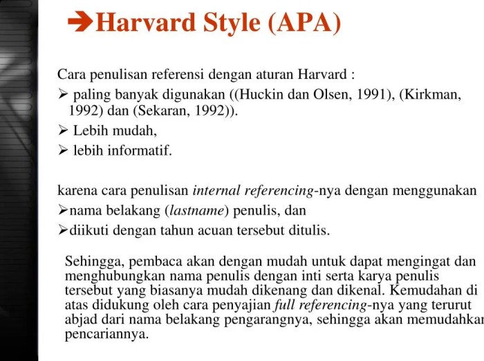 daftar pustaka harvard style