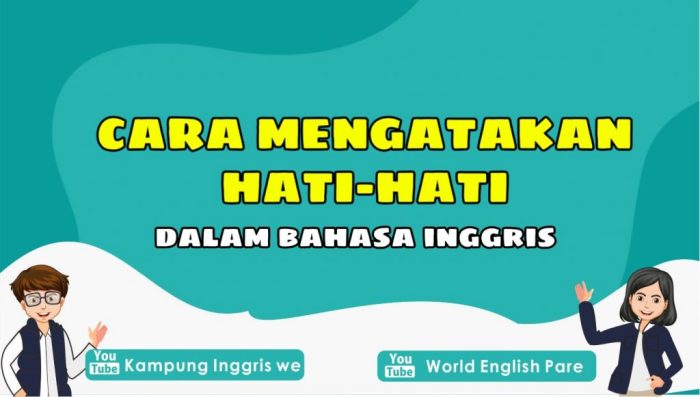 bahasa inggris satu hati terbaru