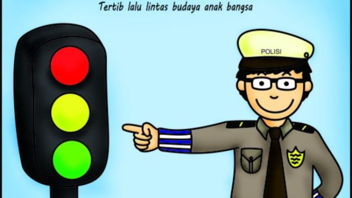 gambar mematuhi peraturan lalu lintas