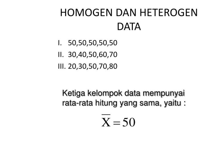 data homogen dan heterogen terbaru