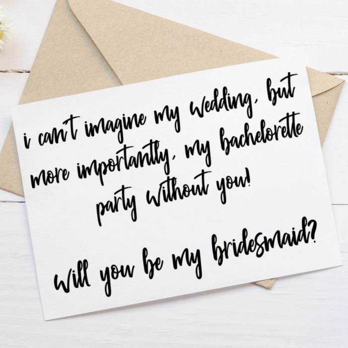 will you be my bridesmaid jawabannya apa