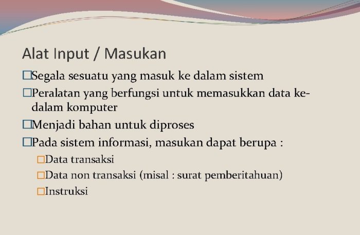 alat input tidak langsung terbaru