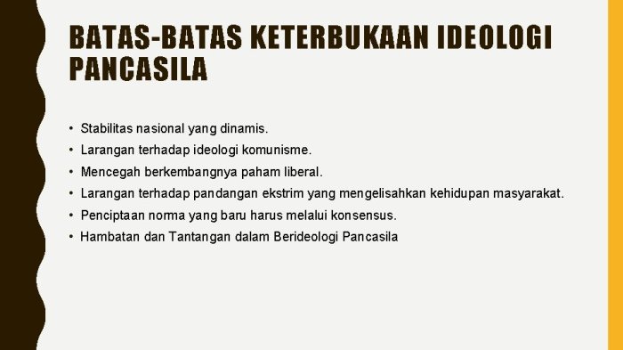 batasan keterbukaan ideologi pancasila terbaru