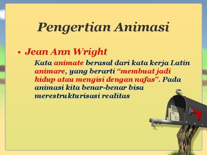 animasi berasal dari kata